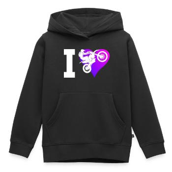 Dirt Biker Dirt Bike Motocross Dirt Bike Men - Kids Premium Organic Hoodie - black - Front - AI Model Kid Male (0cm)