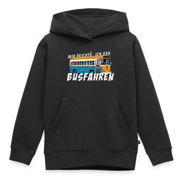 J’en ai assez, je vais prendre le bus - Sweat Premium à capuche enfant bio - noir - Devant - AI Model Kid Male (0cm)