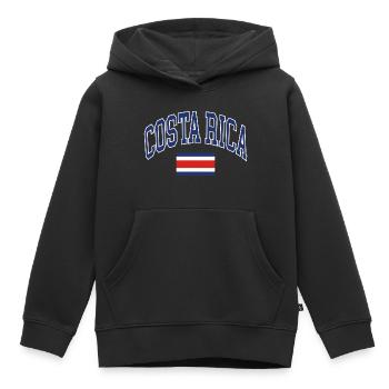 Costa Rica - Kids Premium Organic Hoodie - black - Front - AI Model Kid Male (0cm)