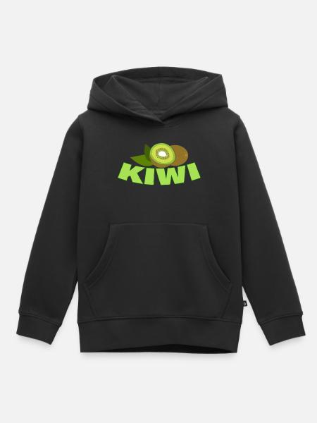KIWI - Kinder Premium Organic Hoodie - Schwarz