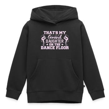 Das ist meine Enkelin auf der Tanzfläche - Kinder Premium Organic Hoodie - Schwarz - Vorne - AI Model Kid Male (0cm)