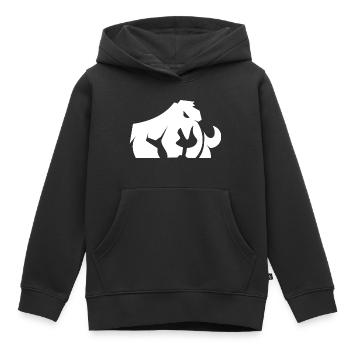 Modernes Mammut – Stylisches Eiszeit-Design - Kinder Premium Organic Hoodie - Schwarz - Vorne - AI Model Kid Male (0cm)