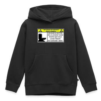 Raum - Kinder Premium Organic Hoodie - Schwarz - Vorne - AI Model Kid Male (0cm)