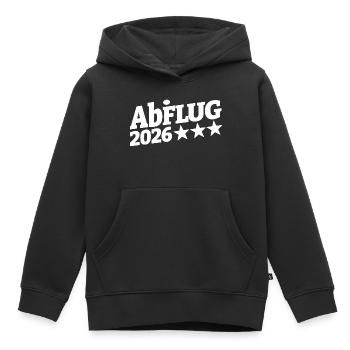 Abi Abflug 2026 Sternenpfad | Durchstarten - Kinder Premium Organic Hoodie - Schwarz - Vorne - AI Model Kid Male (0cm)