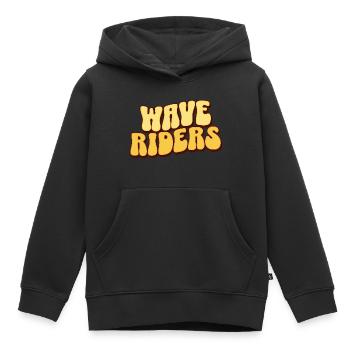 Surf Surfen Surfer - Kinder Premium Organic Hoodie - Schwarz - Vorne - AI Model Kid Male (0cm)