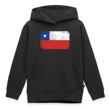 Chile Flagge Südamerika Chilenische Fahne Vintage - Kinder Premium Organic Hoodie - Schwarz - Vorne - AI Model Kid Male (0cm)