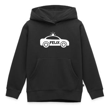 Felix Police First Name Baby Birthday Gift - Kids Premium Organic Hoodie - black - Front - AI Model Kid Male (0cm)