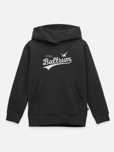 Baltrum-Logo Möwe - Kinder Premium Organic Hoodie - Schwarz