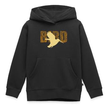 bird - Sweat Premium à capuche enfant bio - noir - Devant - AI Model Kid Male (0cm)