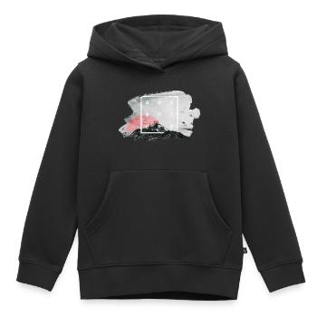 ADVENTURE - Kids Premium Organic Hoodie - black - Front - AI Model Kid Male (0cm)