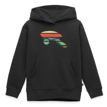 Tischtennisschläger vintage retro Tischtennis - Kinder Premium Organic Hoodie - Schwarz - Vorne - AI Model Kid Male (0cm)