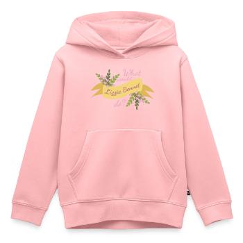 Was würde Lizzie Bennet tun? Ⅱ - Kinder Premium Organic Hoodie - Rosa - Vorne - AI Model Kid Female (0cm)