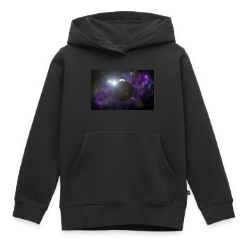 Le soleil brille et la terre - Sweat Premium à capuche enfant bio - noir - Devant - AI Model Kid Male (0cm)