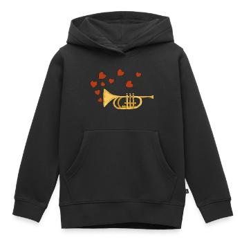 Musikinstrument - Kinder Premium Organic Hoodie - Schwarz - Vorne - AI Model Kid Male (0cm)