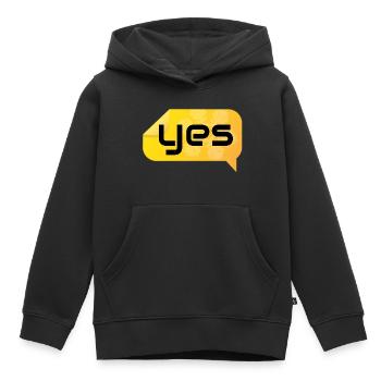 yes - Kinder Premium Organic Hoodie - Schwarz - Vorne - AI Model Kid Male (0cm)