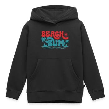 Beach Bum, Summer Sun Holiday Beach Palm Trees Sea - Kids Premium Organic Hoodie - black - Front - AI Model Kid Male (0cm)