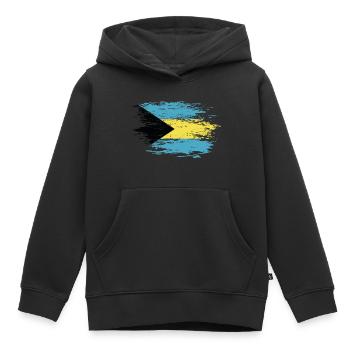 Bahamas Flagge used - Kinder Premium Organic Hoodie - Schwarz - Vorne - AI Model Kid Male (0cm)