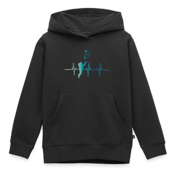 Astronauten-Herzschlag - Kinder Premium Organic Hoodie - Schwarz - Vorne - AI Model Kid Male (0cm)