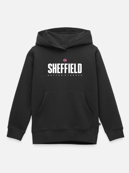 Sheffield - Kinder Premium Organic Hoodie - Schwarz