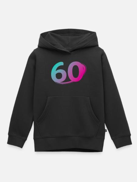 Nummer 60 mehrfarbig - Kinder Premium Organic Hoodie - Schwarz