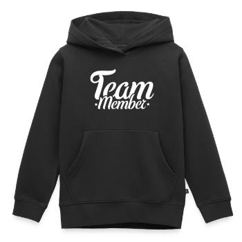 Team member - Kinder Premium Organic Hoodie - Schwarz - Vorne - AI Model Kid Male (0cm)