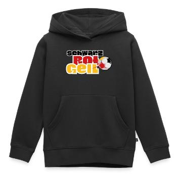 Motif du football pour la Coupe du Monde - Sweat Premium à capuche enfant bio - noir - Devant - AI Model Kid Male (0cm)