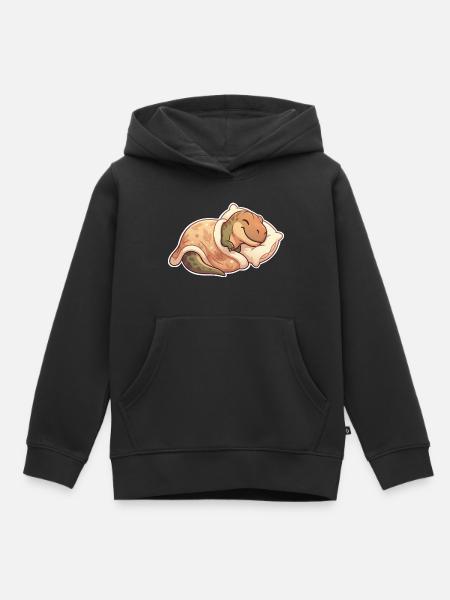 T Rex Schlafen - Kinder Premium Organic Hoodie - Schwarz