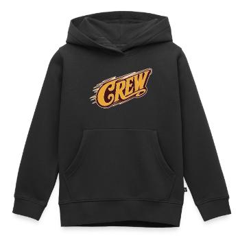 équipage - Sweat Premium à capuche enfant bio - noir - Devant - AI Model Kid Male (0cm)