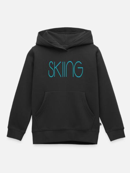 skiing - Kinder Premium Organic Hoodie - Schwarz