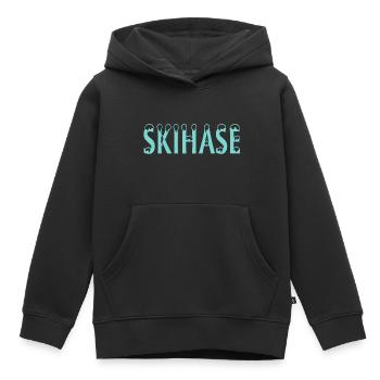 Skihase Ski - Kinder Premium Organic Hoodie - Schwarz - Vorne - AI Model Kid Male (0cm)
