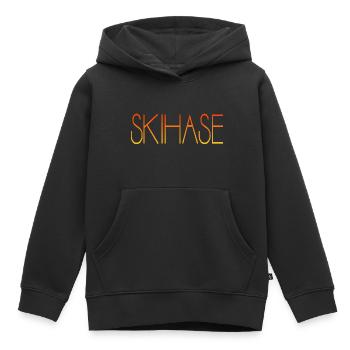 Skihase Ski Geschenkidee - Kinder Premium Organic Hoodie - Schwarz - Vorne - AI Model Kid Male (0cm)