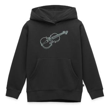 Violin / fiddle - Kids Premium Organic Hoodie - black - Front - AI Model Kid Male (0cm)
