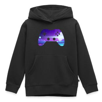 contrôleurs - Sweat Premium à capuche enfant bio - noir - Devant - AI Model Kid Male (0cm)