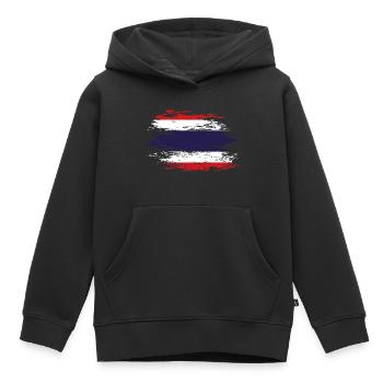 Thailand Flagge used - Kinder Premium Organic Hoodie - Schwarz - Vorne - AI Model Kid Male (0cm)