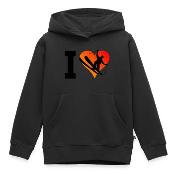 Ski Freestyle Freestyle Ski Slopestyle Herren - Kinder Premium Organic Hoodie - Schwarz - Vorne - AI Model Kid Male (0cm)