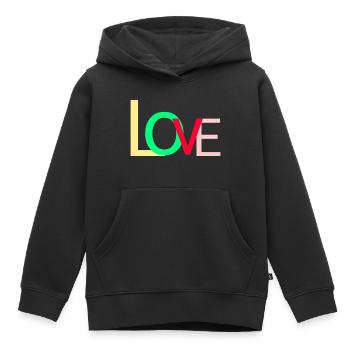 Love - Kinder Premium Organic Hoodie - Schwarz - Vorne - AI Model Kid Male (0cm)