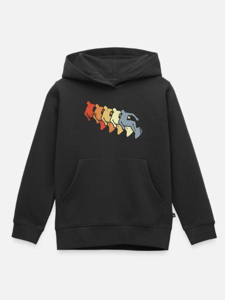 Surfen Retro Look - Kinder Premium Organic Hoodie - Schwarz