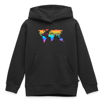Diversity is beautiful. Equal rights for all. - Kids Premium Organic Hoodie - black - Front - AI Model Kid Male (0cm)