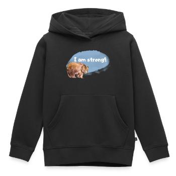 Bär Affirmation für Kinder und Tierliebhaber - Kinder Premium Organic Hoodie - Schwarz - Vorne - AI Model Kid Male (0cm)