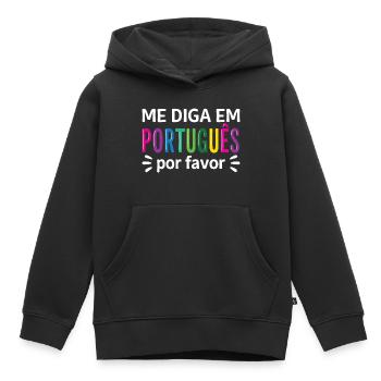 Portugiesischer zweisprachiger Portugiesischlehrer - Kinder Premium Organic Hoodie - Schwarz - Vorne - AI Model Kid Male (0cm)