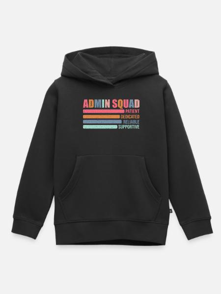 Admin Squad: Geduldig Unterstützend - Kinder Premium Organic Hoodie - Schwarz
