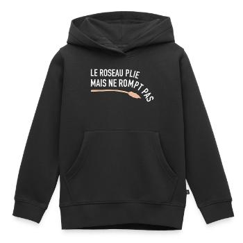 Le roseau pli mais ne rompt pas - Epreuves - Sweat Premium à capuche enfant bio - noir - Devant - AI Model Kid Male (0cm)