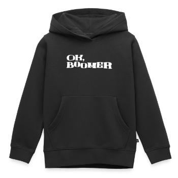 Boomer - Kinder Premium Organic Hoodie - Schwarz - Vorne - AI Model Kid Male (0cm)