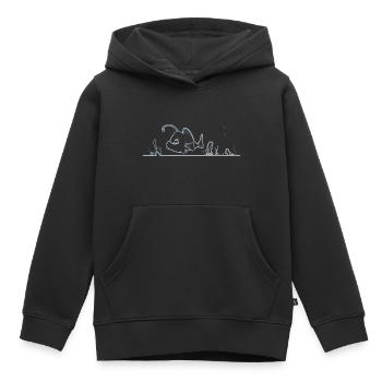 Profondeur des océans - Sweat Premium à capuche enfant bio - noir - Devant - AI Model Kid Male (0cm)