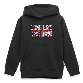 Britischer König Krönung Charles England Flagge - Kinder Premium Organic Hoodie - Schwarz - Vorne - AI Model Kid Male (0cm)
