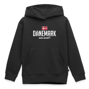 Dänemark was sonst Spruch Urlaubsland Urlaub - Kinder Premium Organic Hoodie - Schwarz - Vorne - AI Model Kid Male (0cm)