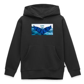 Save the whales - Kinder Premium Organic Hoodie - Schwarz - Vorne - AI Model Kid Male (0cm)