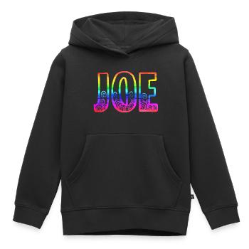 joe rs rainbow - Kids Premium Organic Hoodie - black - Front - AI Model Kid Male (0cm)