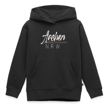 Aachen - Kinder Premium Organic Hoodie - Schwarz - Vorne - AI Model Kid Male (0cm)