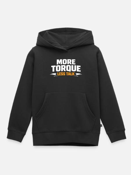 Mehr Drehmoment Weniger Quatschen - Kinder Premium Organic Hoodie - Schwarz